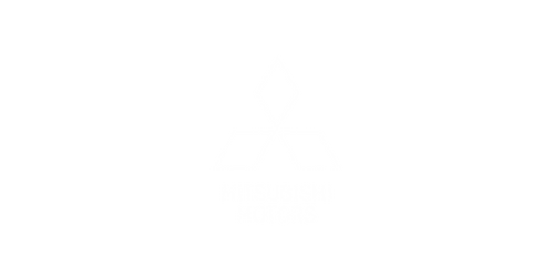 white Mitsubishi logo